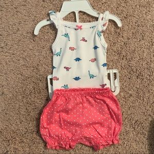 Carters newborn girls Dino print outfit